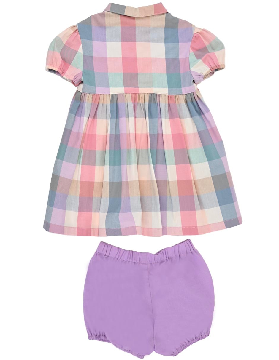 Vestido aiden manga regular para niña